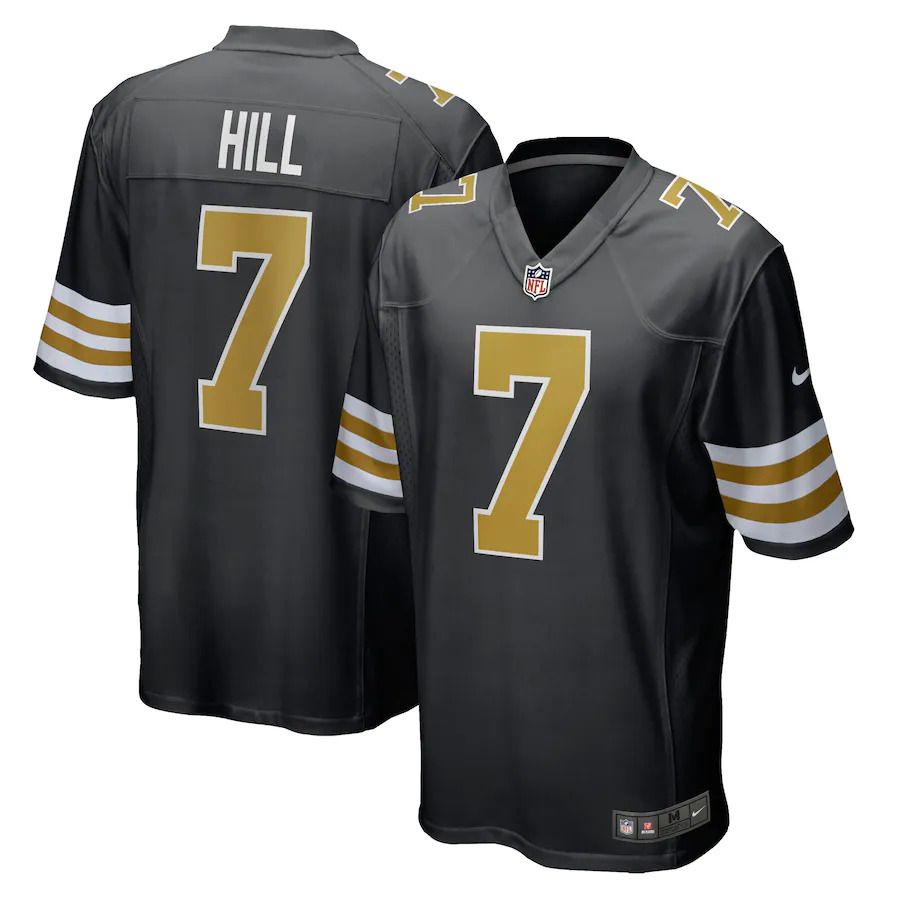 Men New Orleans Saints #7 Taysom Hill Nike Black Alternate Game NFL Jersey